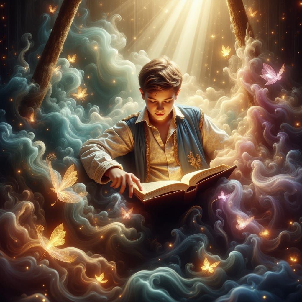 Boy's Dream: Knight Rescuing Princess in Ethereal Fantasy