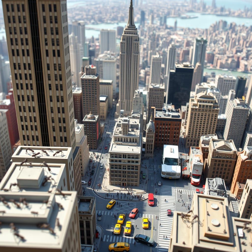 Miniature Cityscape from Empire State Building