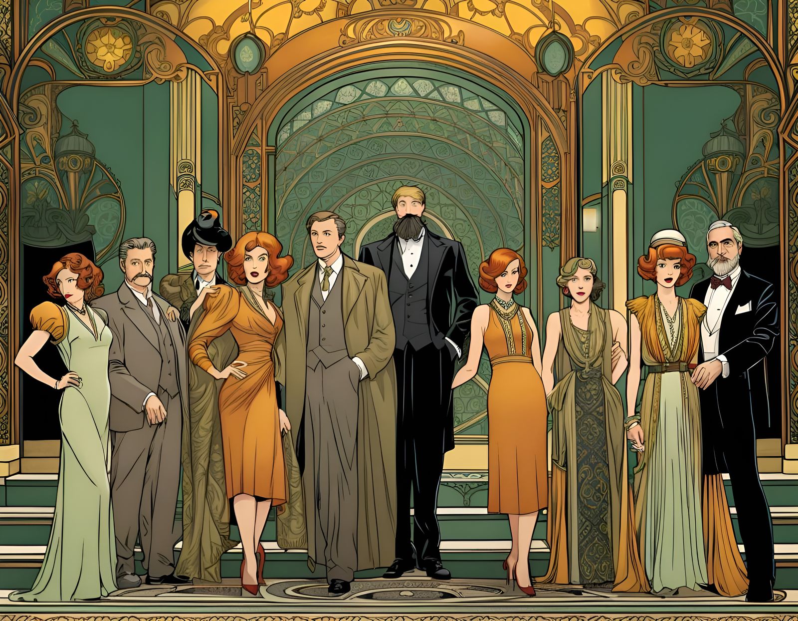 Clue Reimagined: An Art Deco Graphic Novel