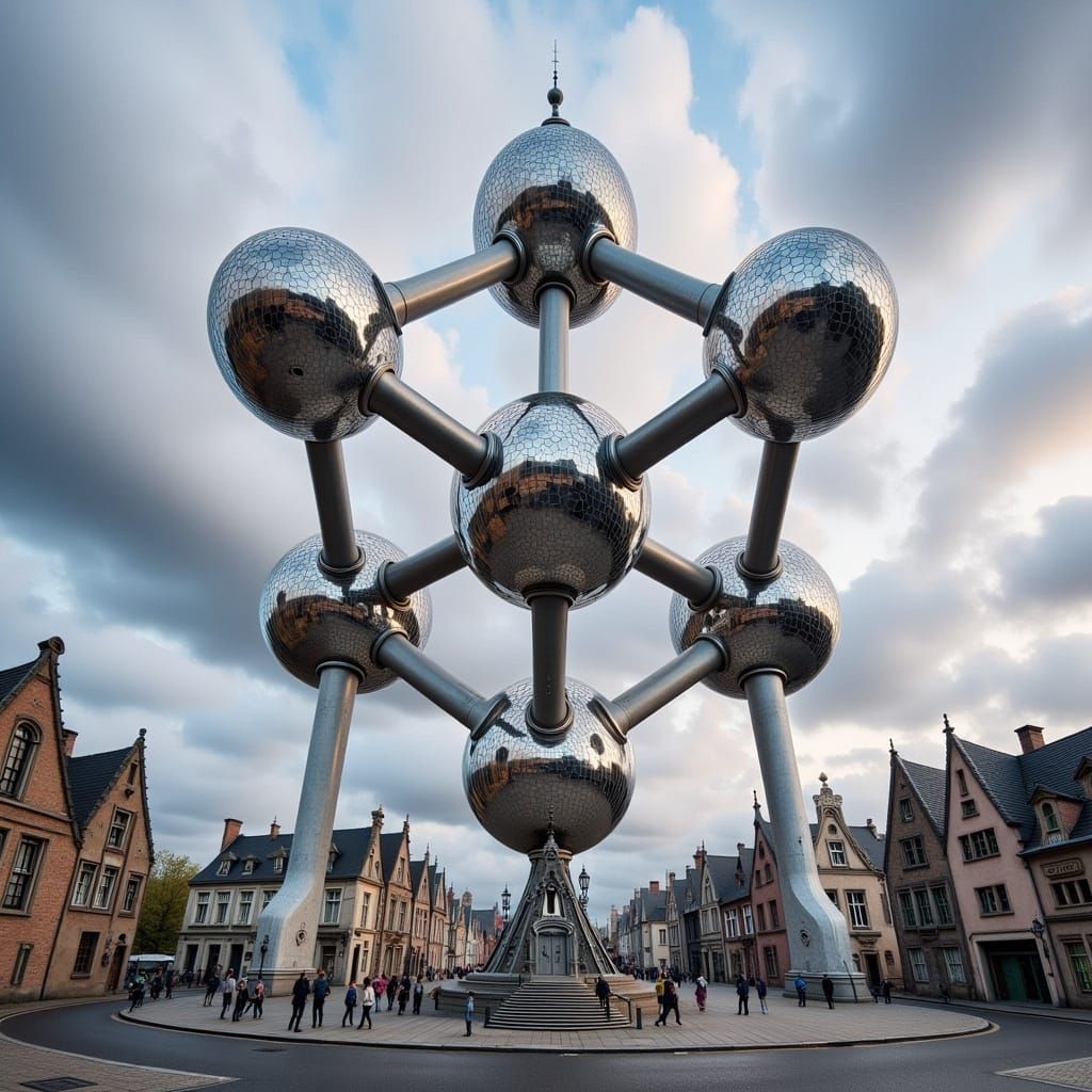 The Atomium Building in Brussels: Wonky Architecture