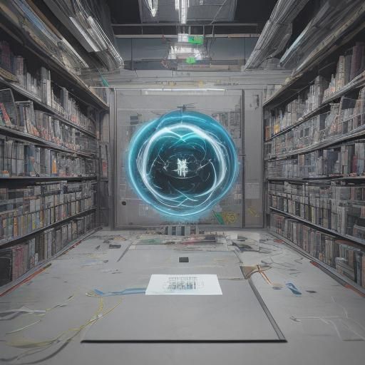 Astral Cosmic Illustration of Big Data Reel Tapes