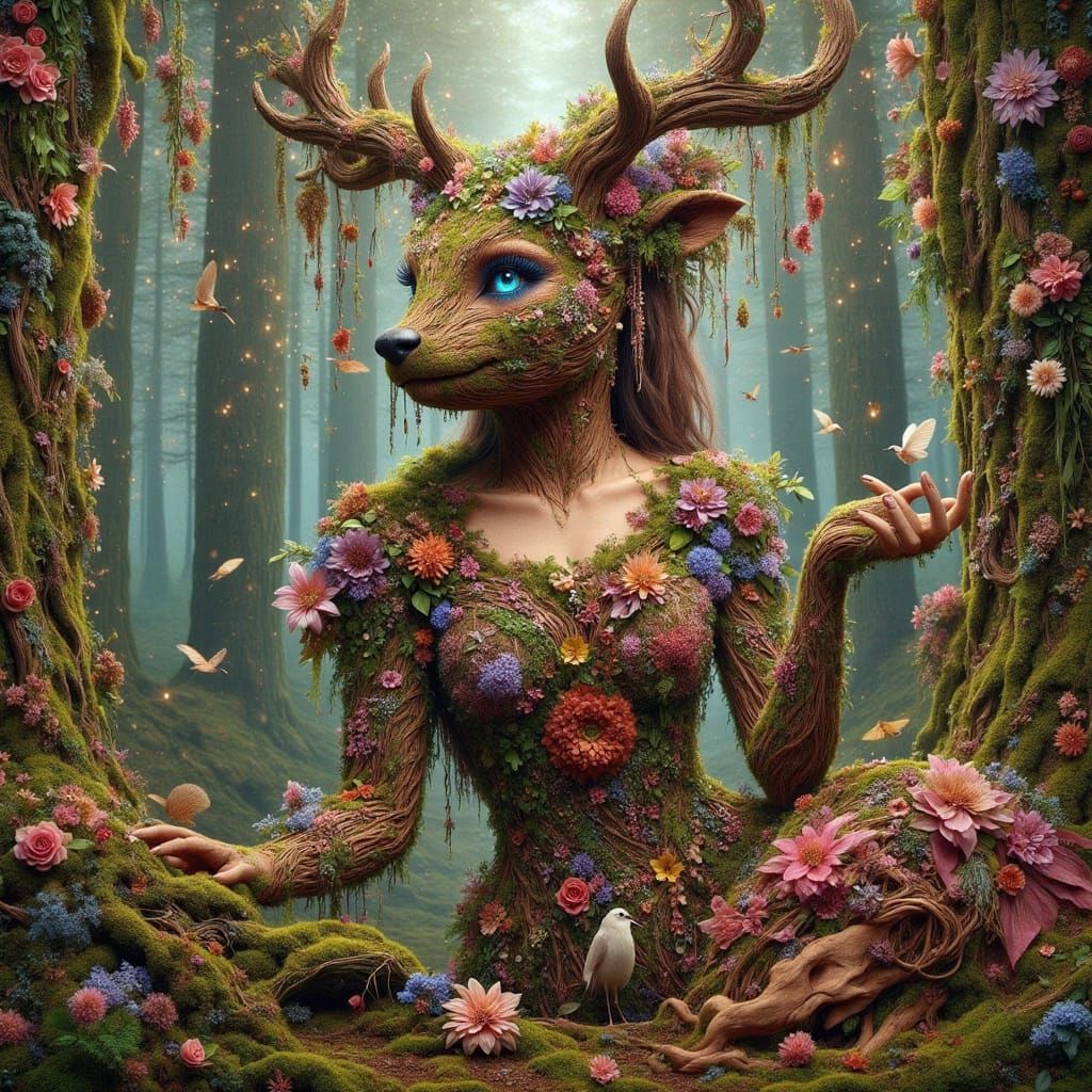 Exotic Punk Queen in Vermeer Style