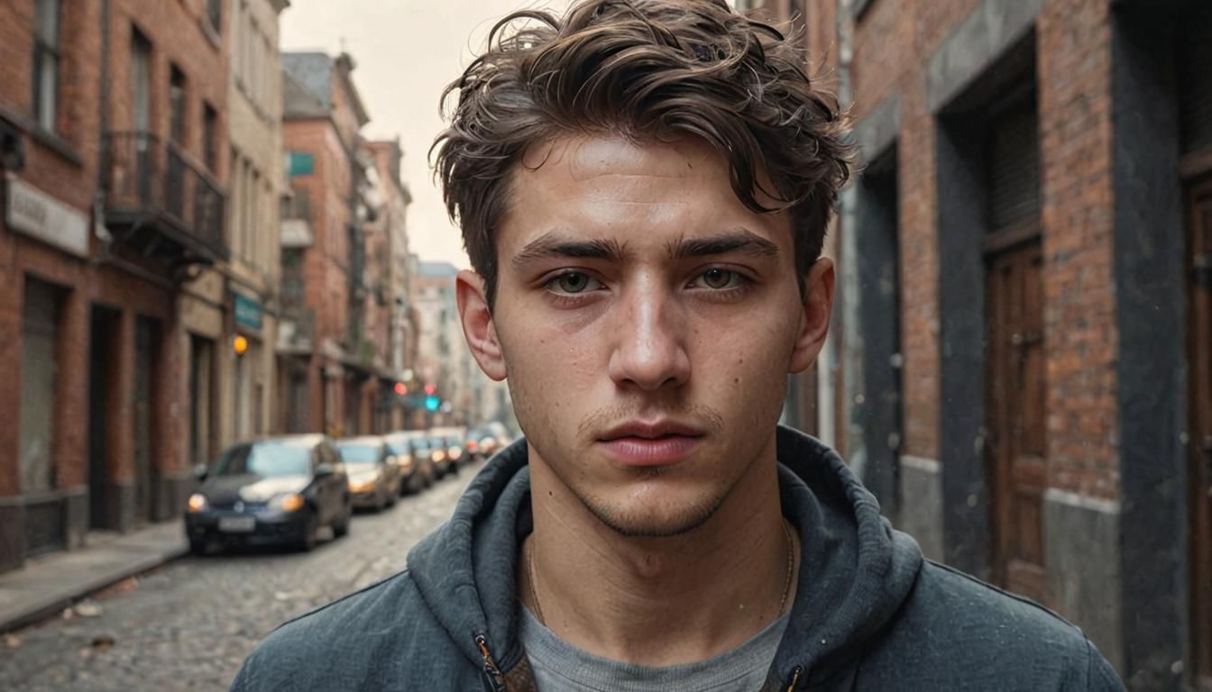 Detailed Portrait of Young Man in Aesthetic Concept Art