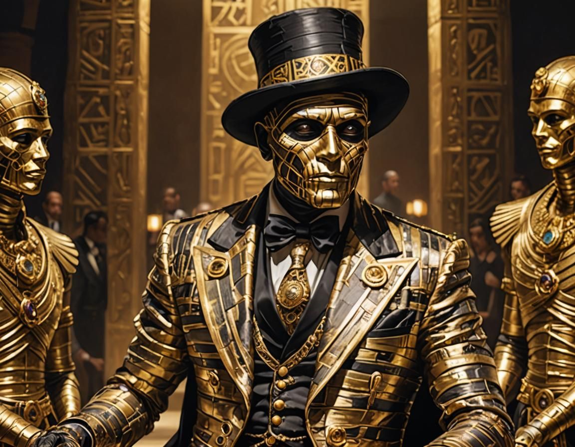 Mummy Attends Gala in Neo-Egyptian Style