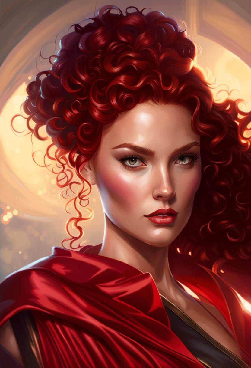 Fantasy Femme Fatale Portrait in Concept Art Style