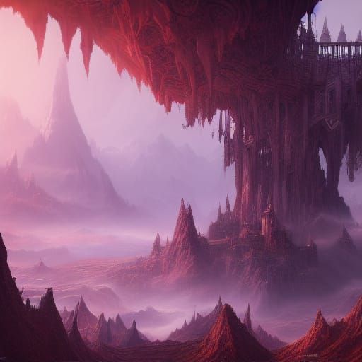 Fantastical Matte Painting with Deep Color
