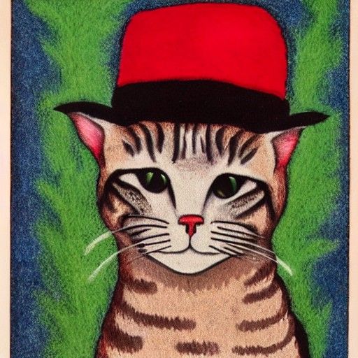 Cat in Red Hat: Harlem Renaissance Portrait