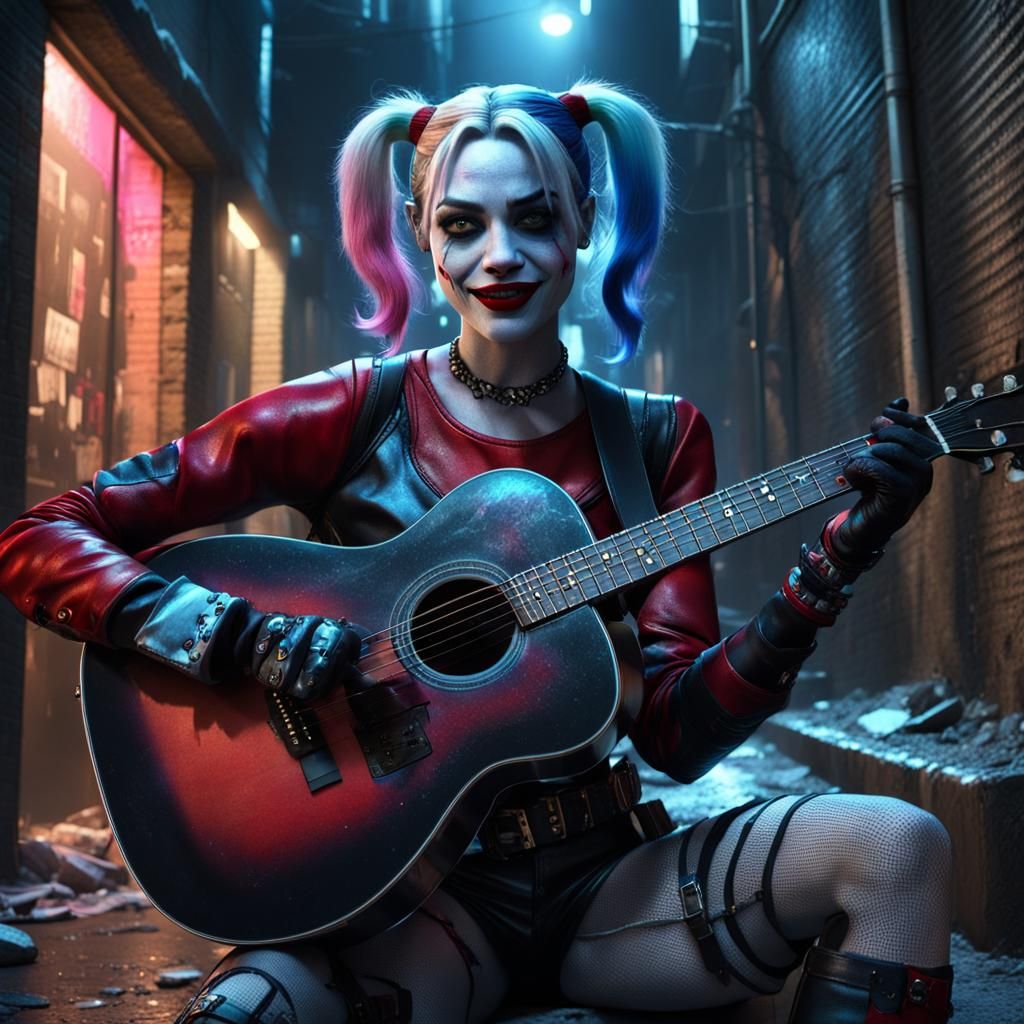 Harley Quinn plays Guitar