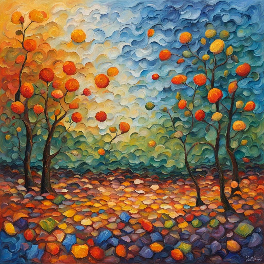 Textured Oil Painting in Expressionist Style