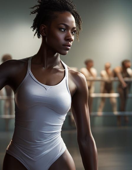 Ballet Dancer Portrait in Dynamic Lighting