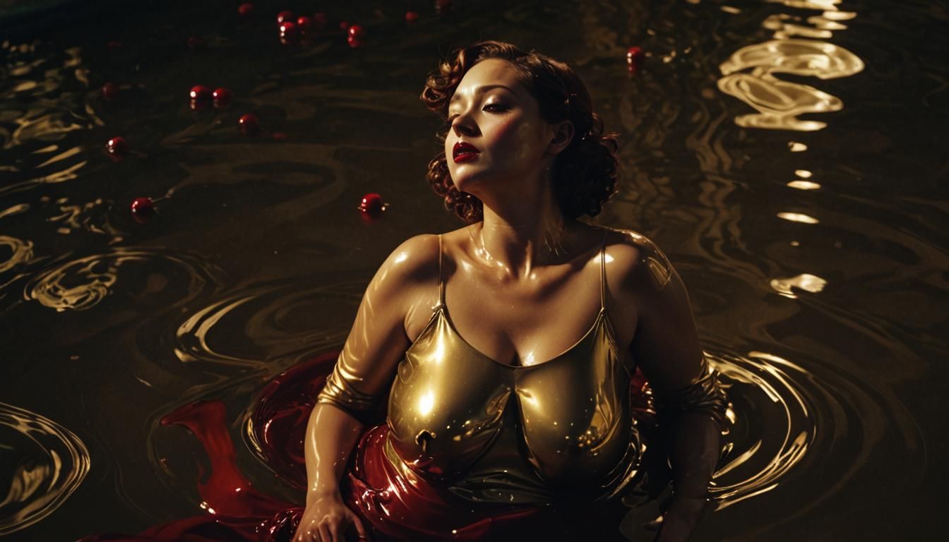 Surreal Gold Transformation into Beautiful Woman
