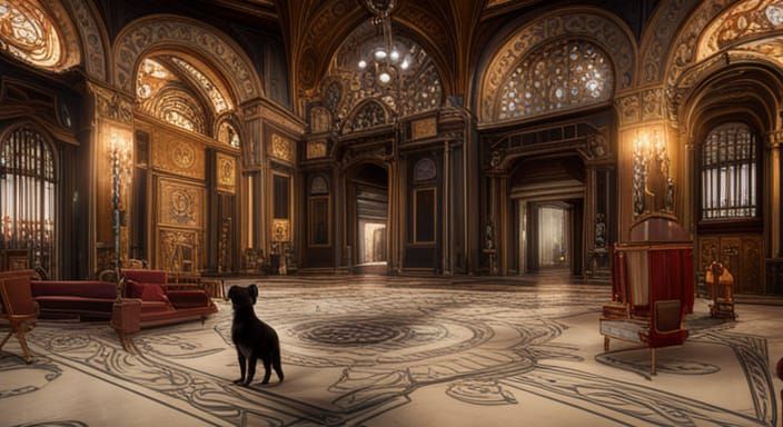 Chihuahua King's Court in a Grand Hall