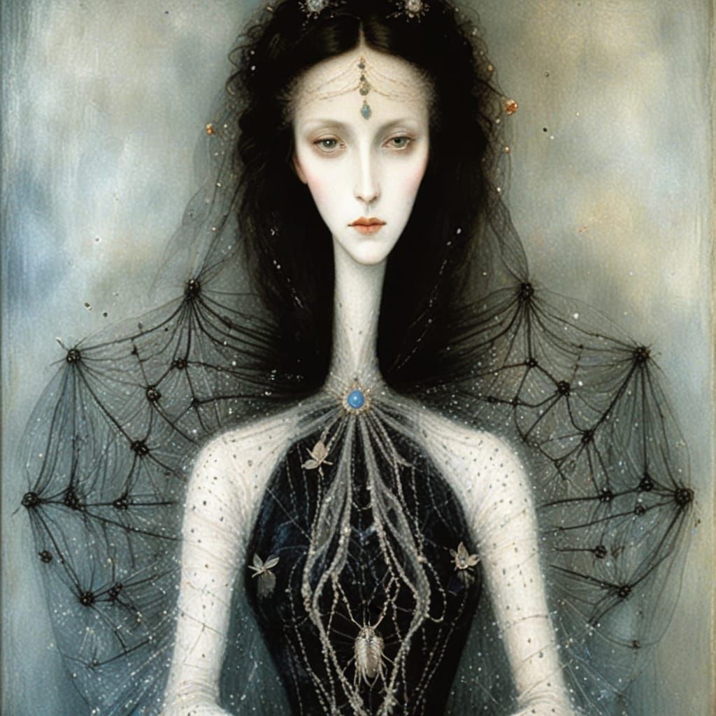 Ethereal Widow in Velvet Web