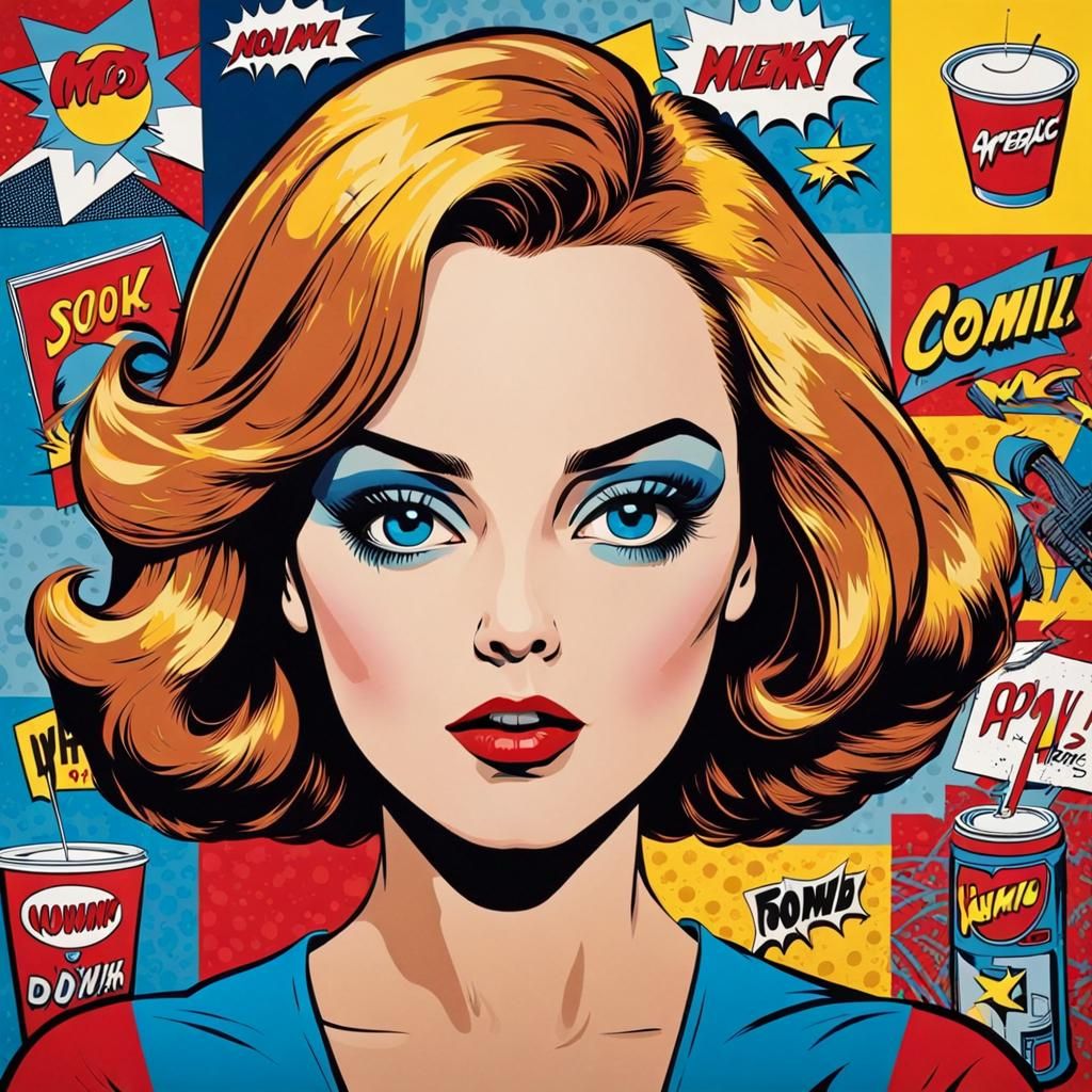 Modern Pop Art Reinterpretation of Classic Themes