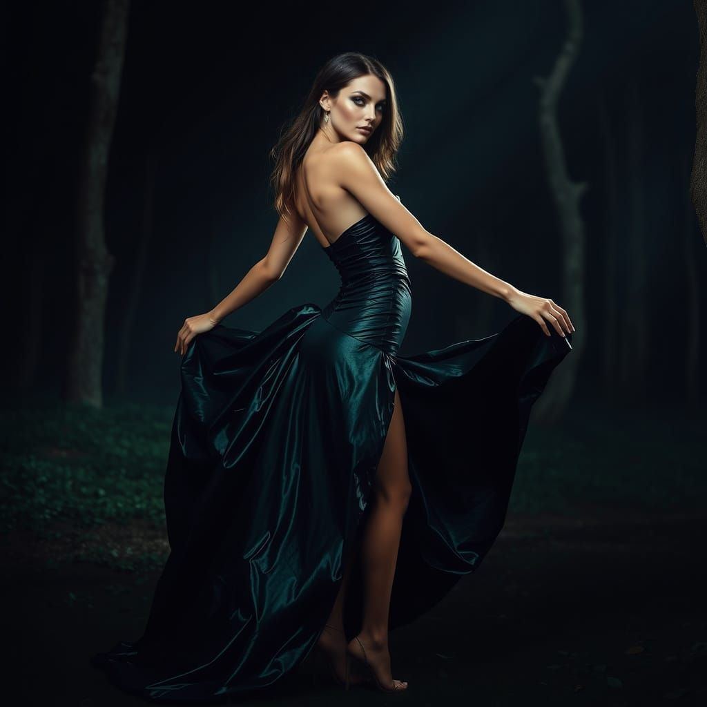 "Midnight Enchantress" – Ricinus Communis (Castor Bean Plant)
💫 Models: Mix of Marisa Miller, Heidi Klum, and Paulina P...