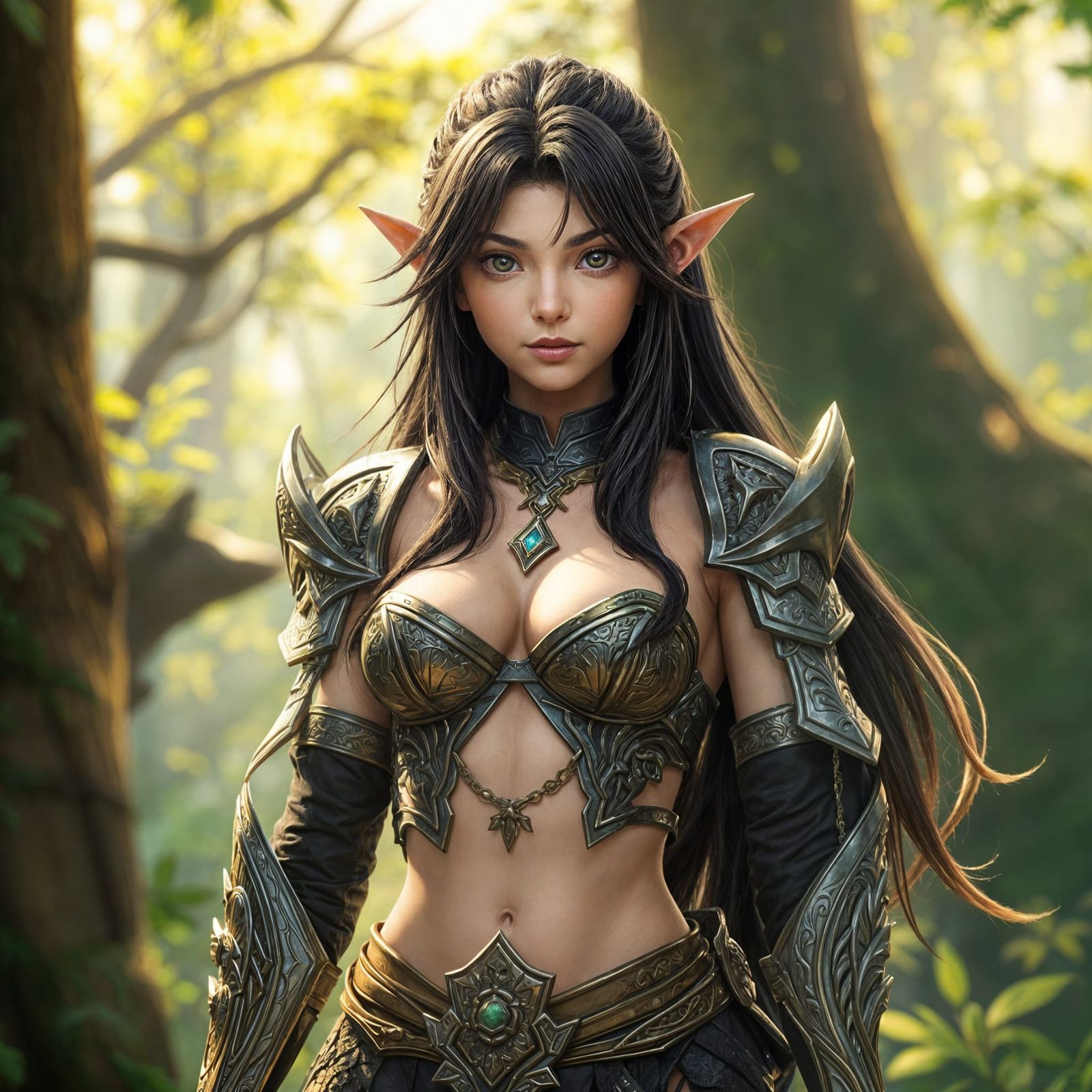 Beautiful Elf Warrior Princess in 3D