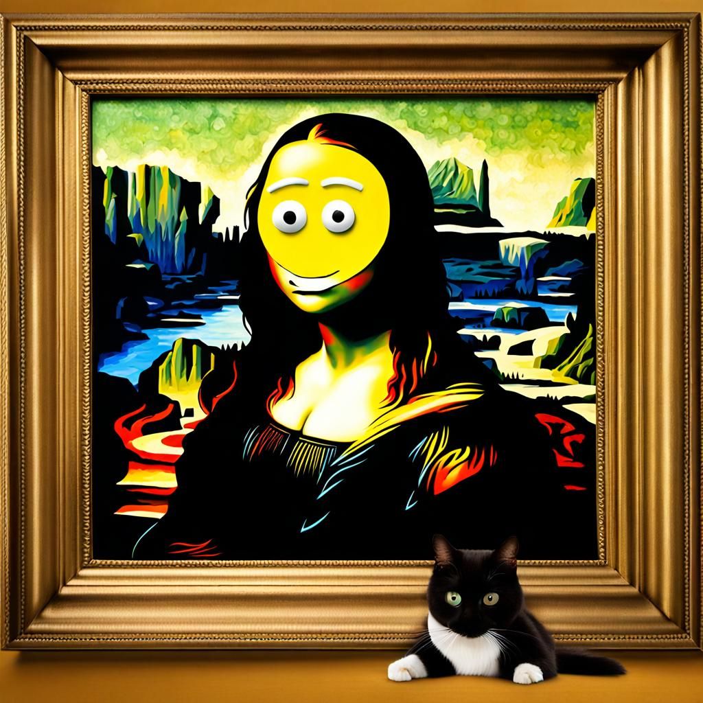Mona Lisa with Googly Eyes
