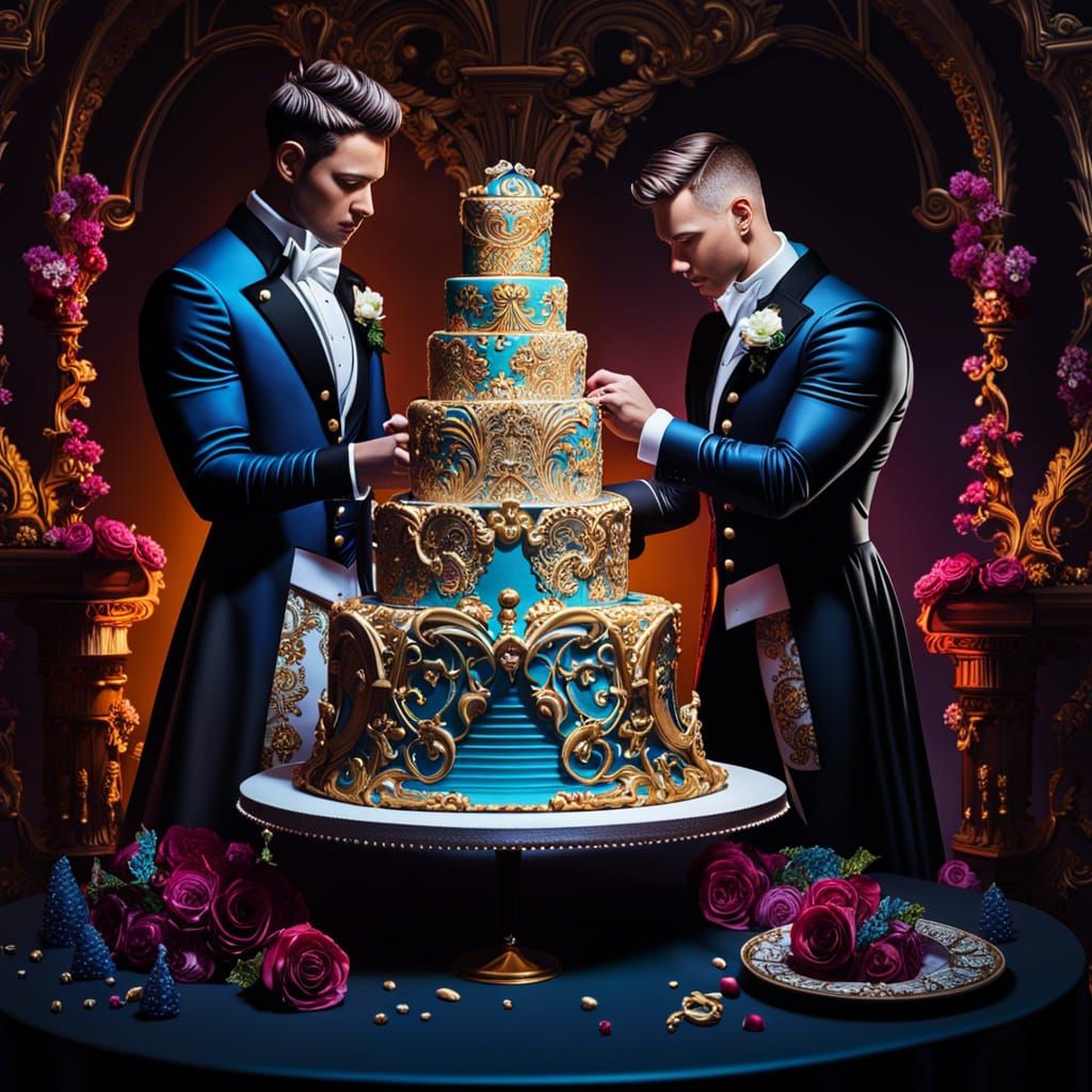 Majestic Gay Wedding Cake Extravaganza