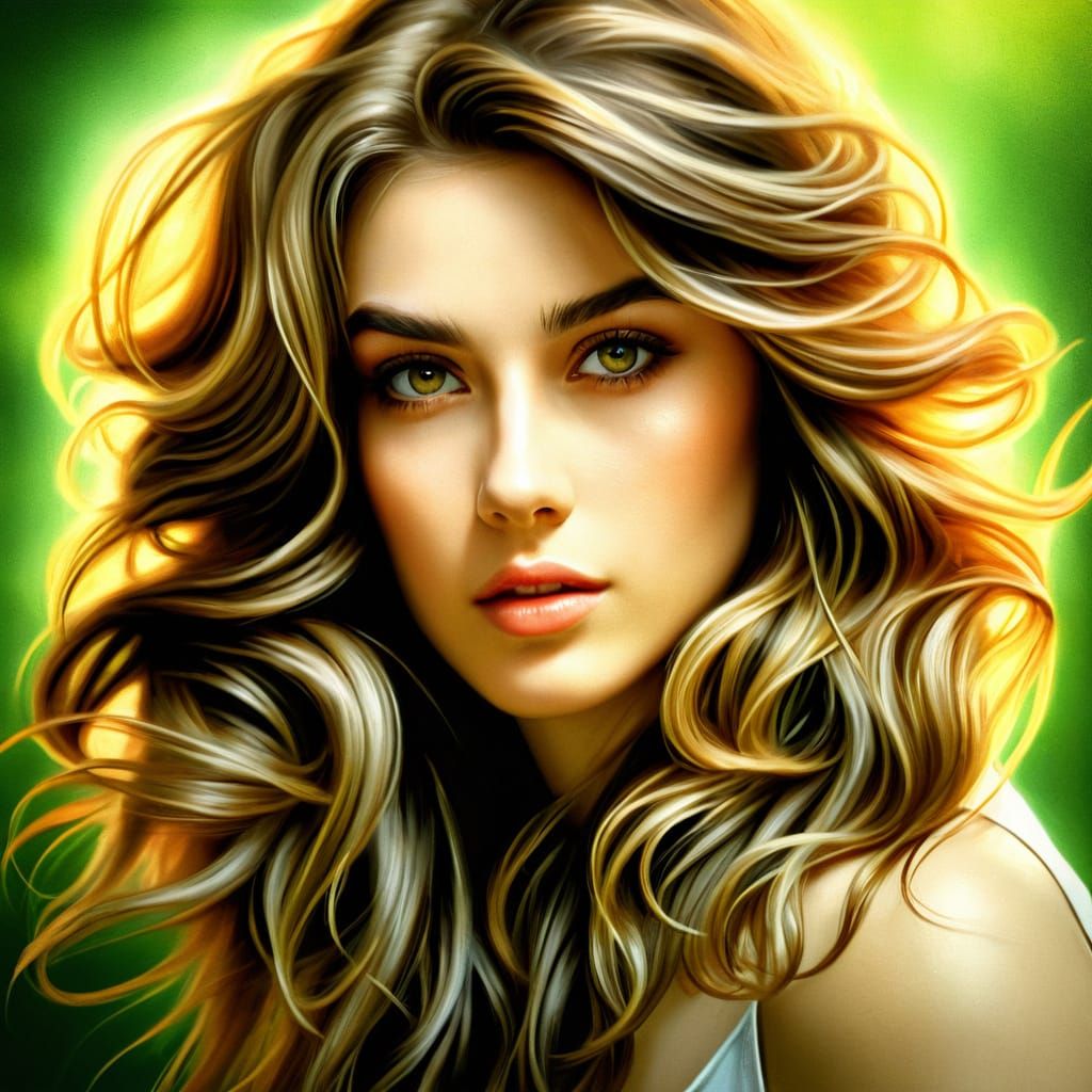 Hyper-Realistic Digital Portrait of a Young Woman
