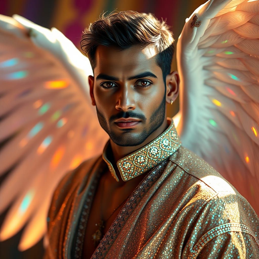 Radiant Indian Angel in Modern Attire