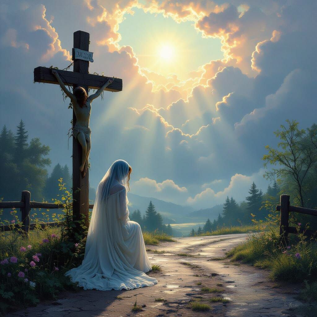 Love Weeps at Crossroads with Divine Hope