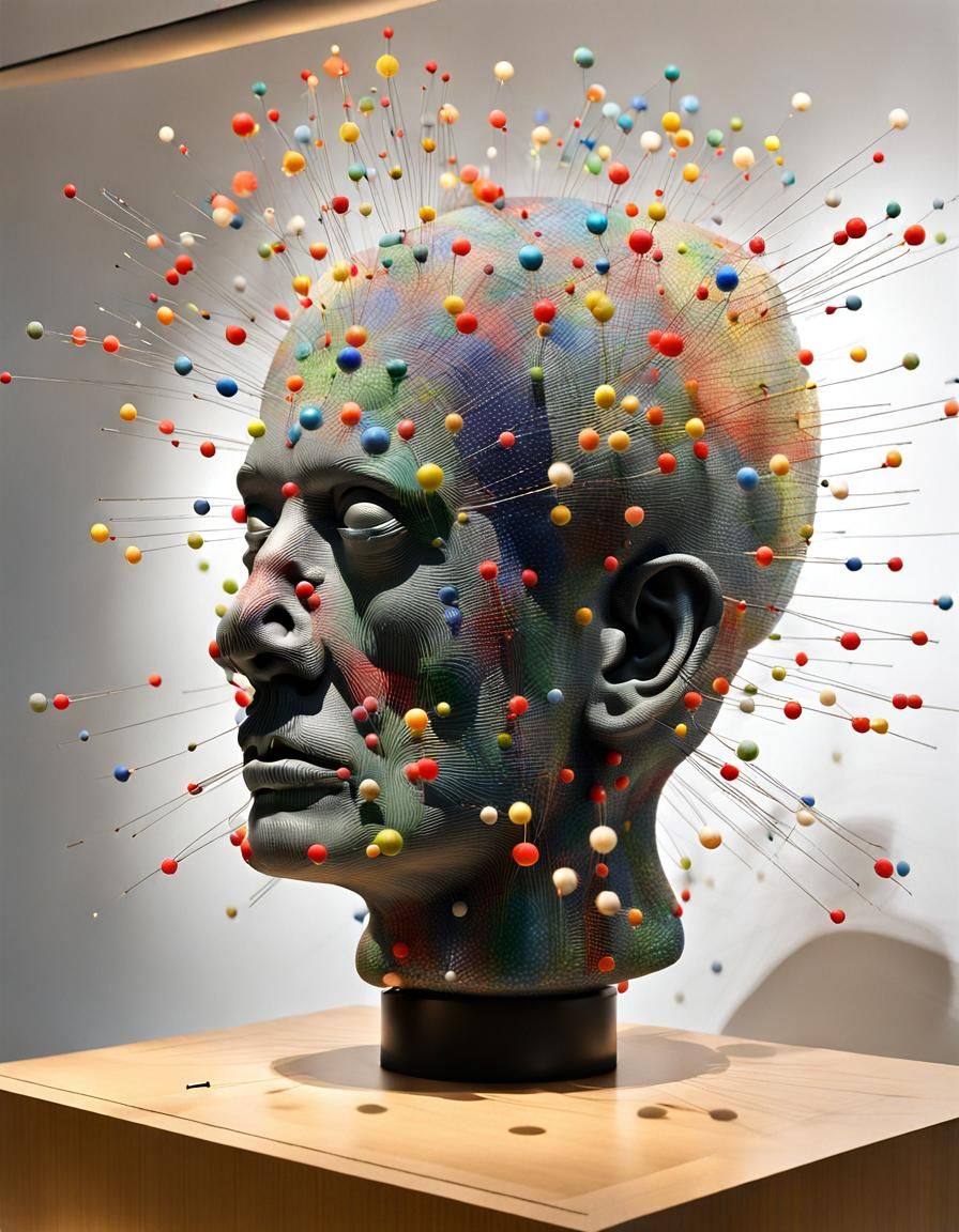 Neurographic Sculpture Explosion Inspired by Acupuncture