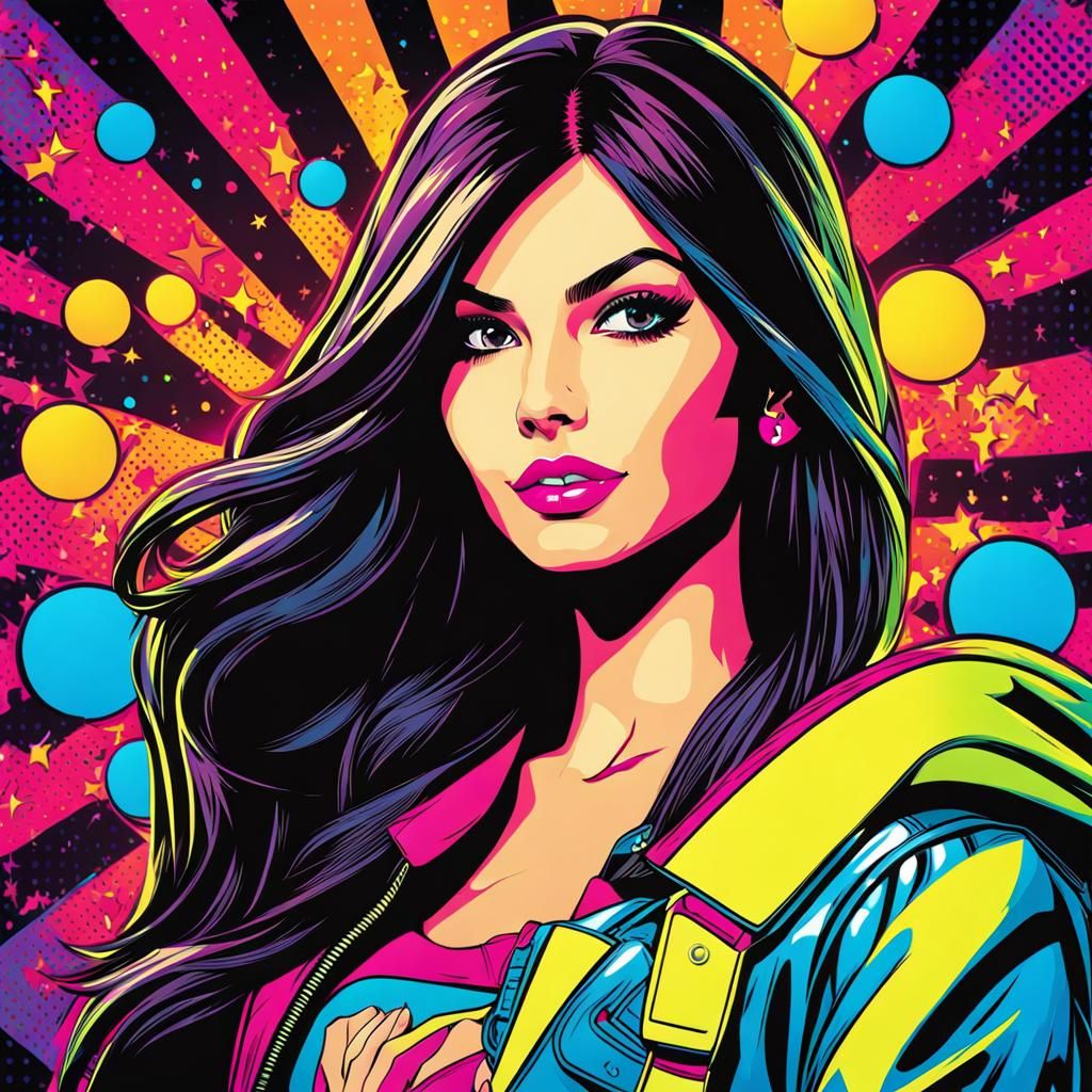 Victoria Justice in Pop Art Style