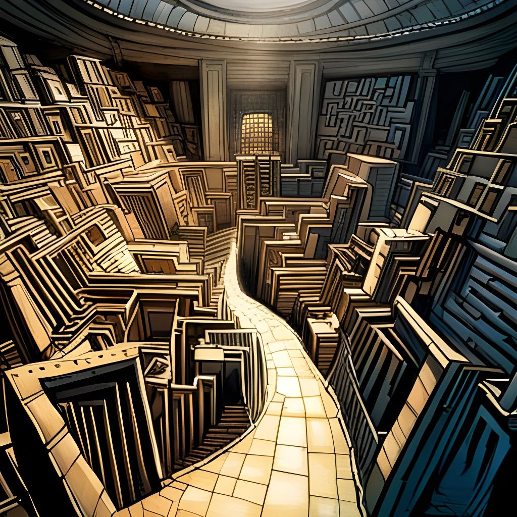 Fossil Maze in High Contrast Landscape