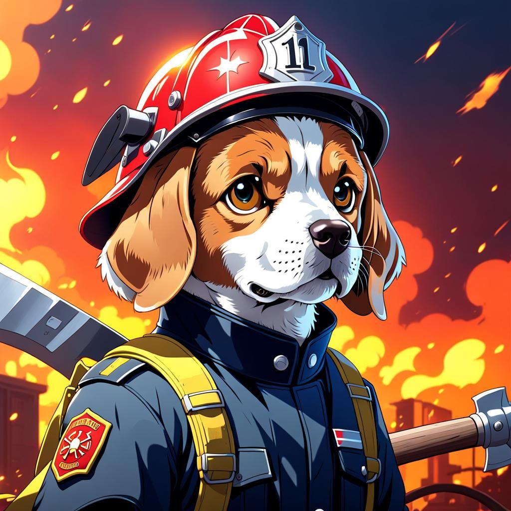 Firefighter Beagle🐶🔥