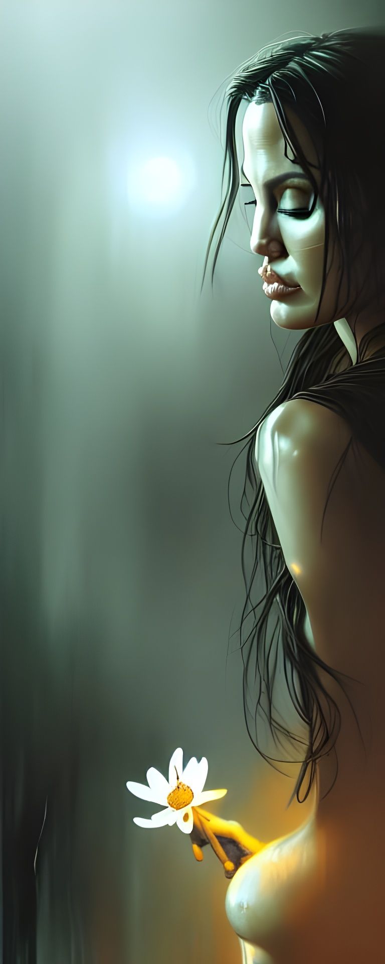 Tomb Raider Inspired Flower Goddess in Digital Art