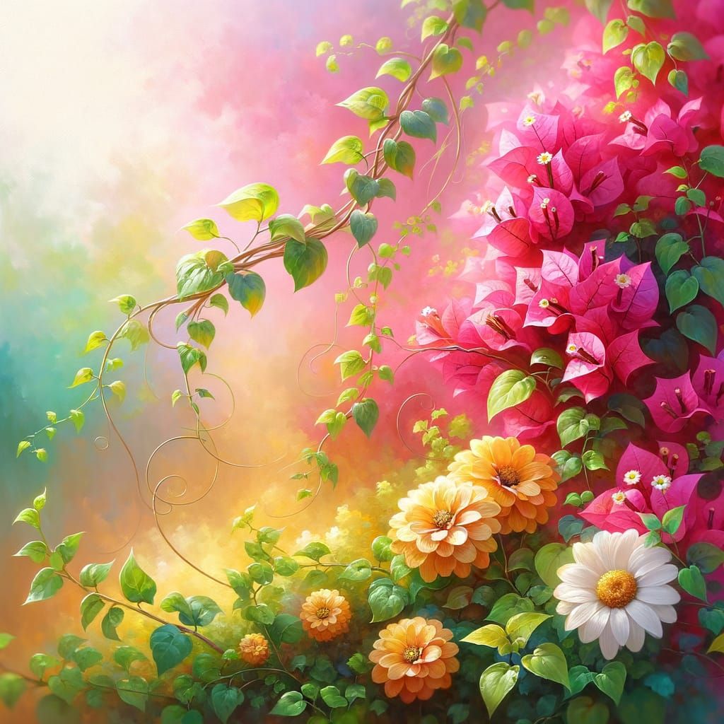 scrapbogside, Pink Trillingranke - Bougainvillea vinstokke, ...