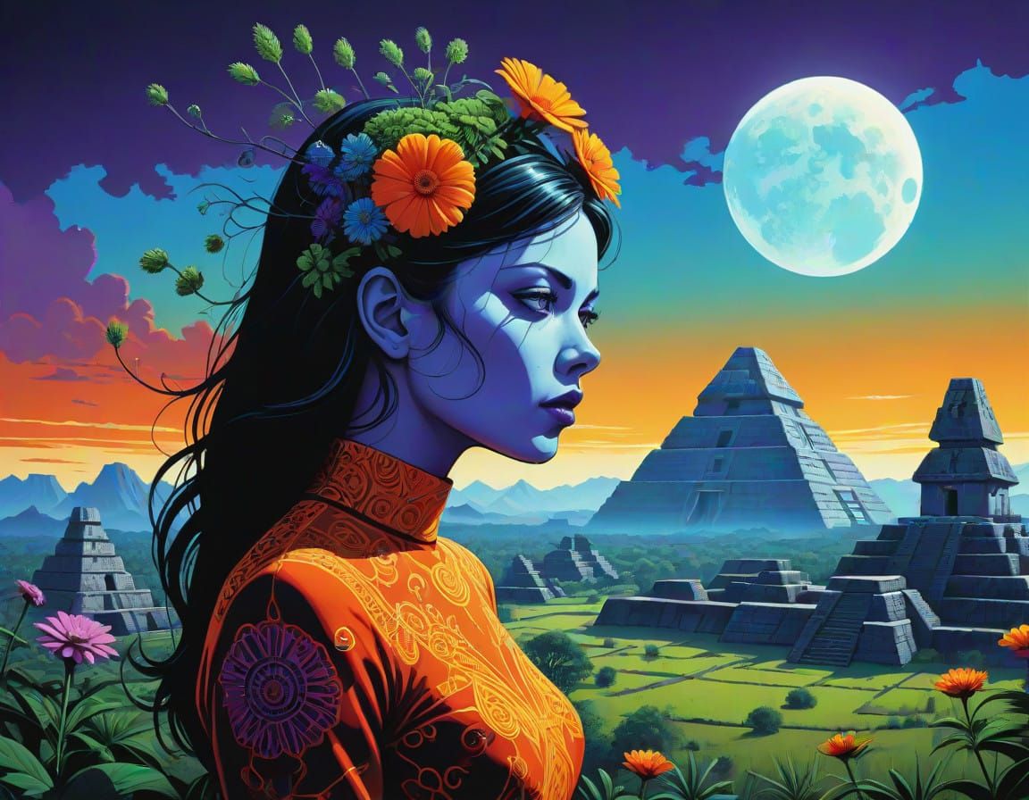 Dark Fantasy Art in the Style of Peter Arno and Norman Corni...