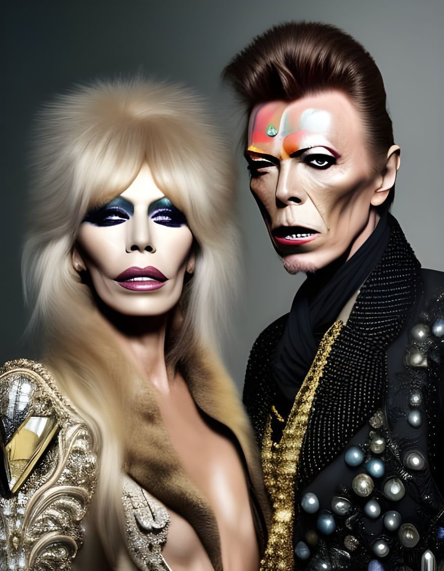 Amanda Lear and David Bowie