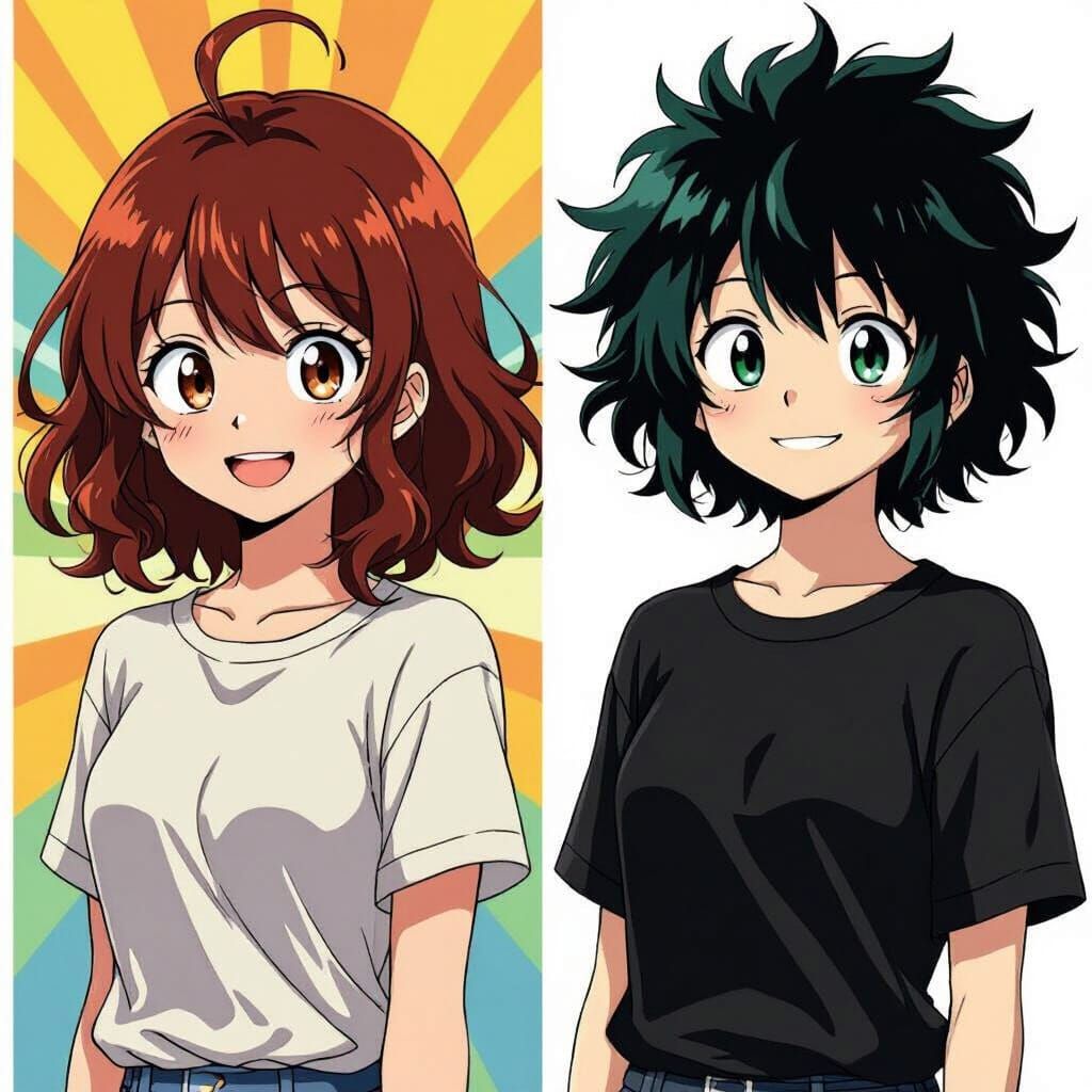 Anime Girl with Brown Hair and Gentle Smile