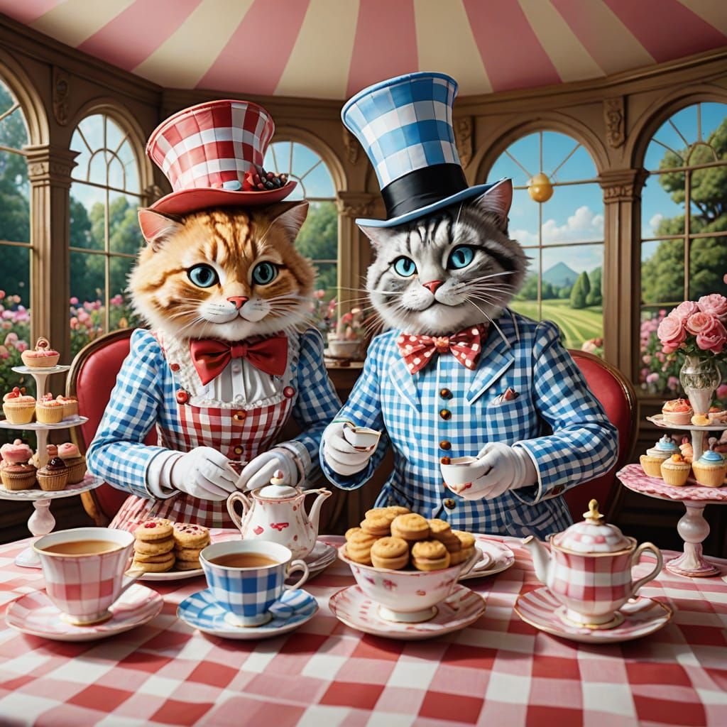 Cats Tea Time