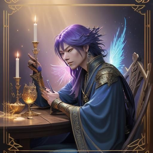Phoenix Tarot Reader in Anime Style