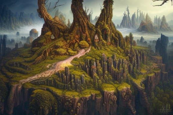 Eldritch Fantasy Kingdom: Aerial Isometric View