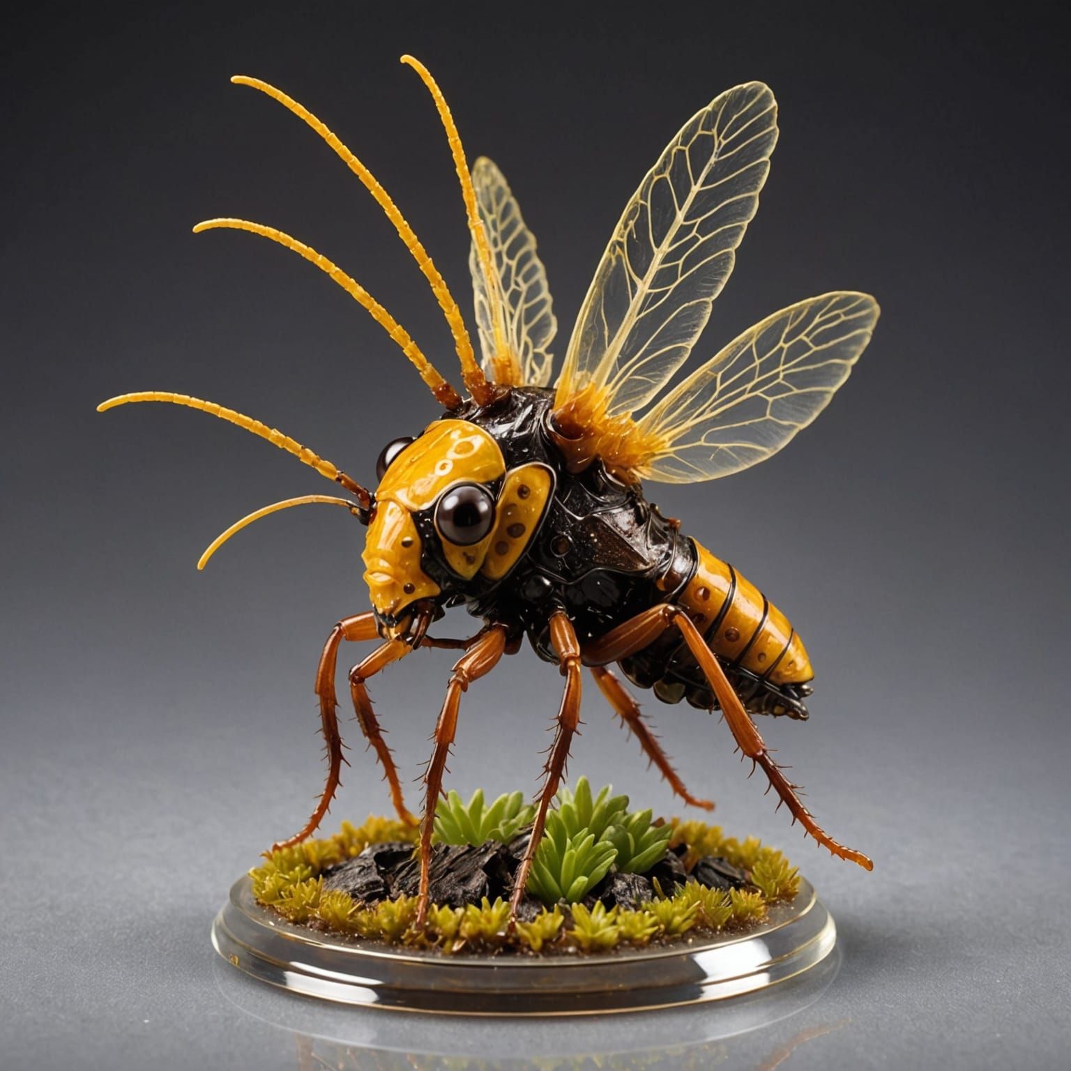 Bocydium Candelarium Insect Figure on Stand