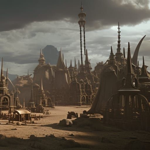 Creepy Horror Amusement Park: A Hellish Matte Painting