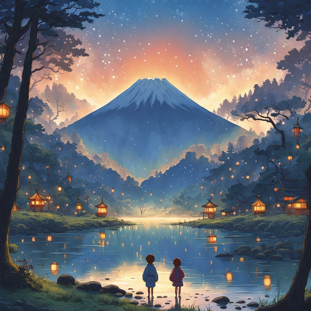 Mt. Fuji Radiant Under Dusk's Gentle Glow