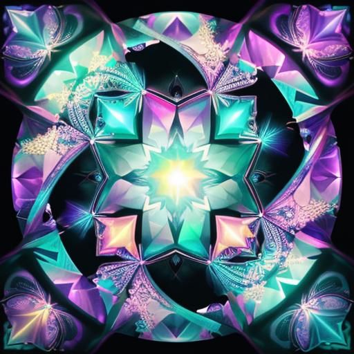 Jesus Christ with Gemstones in Optical Illusion Design