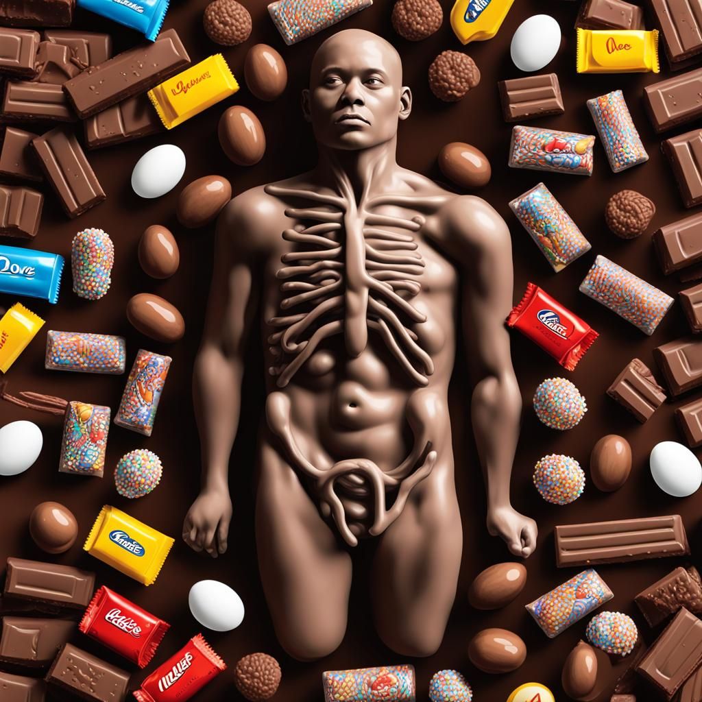 Chocolate Abdomen CT Scan: Digital Matte Painting