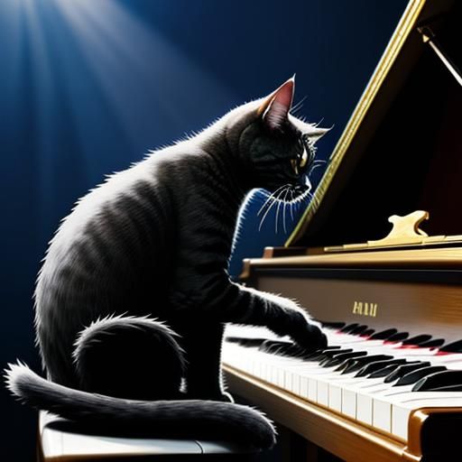 Piano-Playing Cat Performing Top 40 Hits