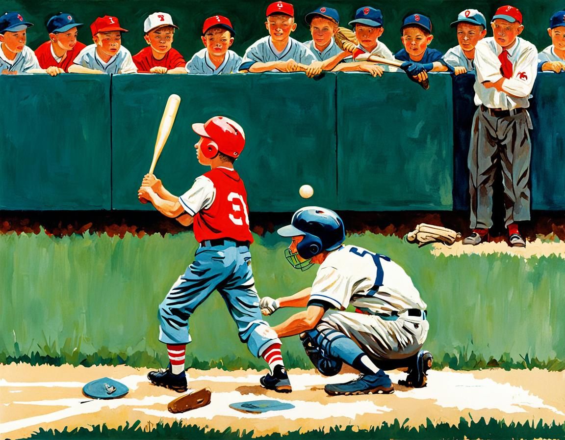 Home Run Painting in Abstract Style