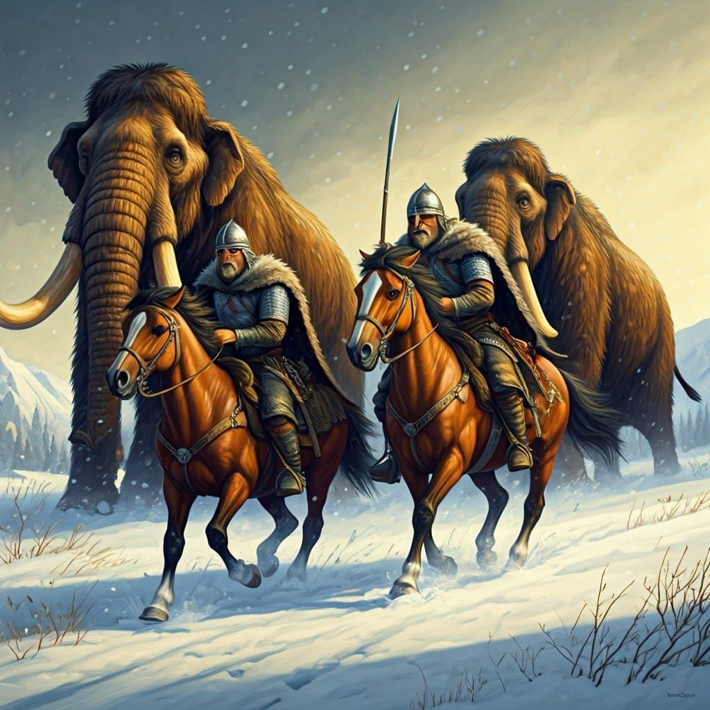 Epic Viking Charge Through Snowy Wastelands