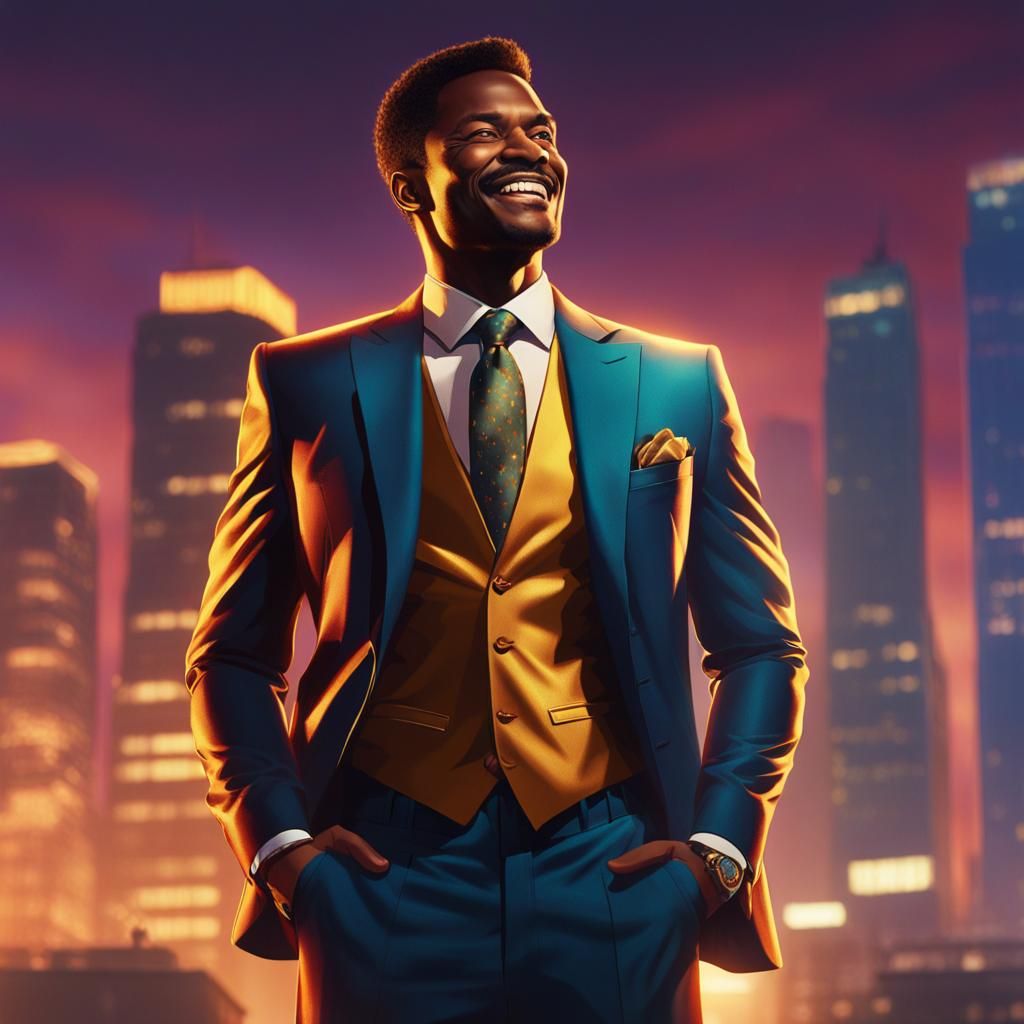 Cinematic Superhero Portrait in Dynamic Lighting