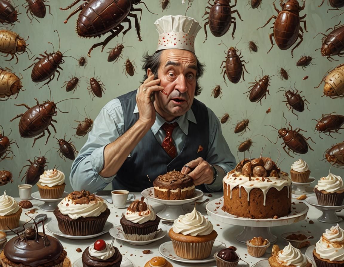 Cake Addiction: A Whimsical Scene by Burdisio