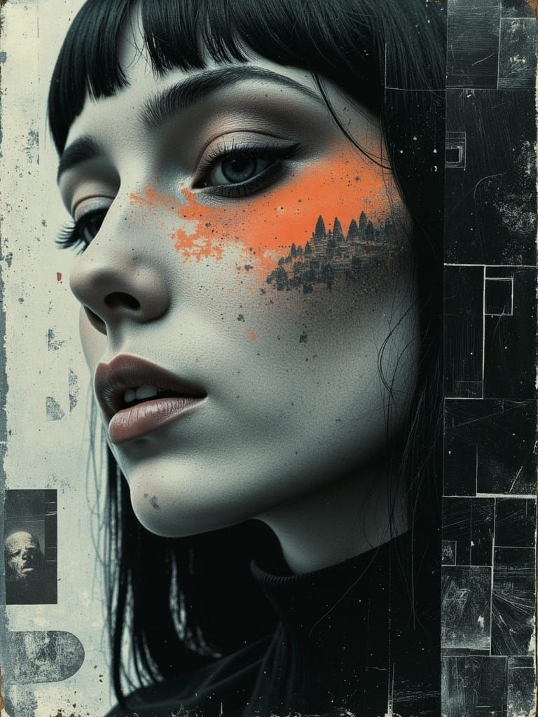 Ethereal Goth Beauty in Pastel Noir