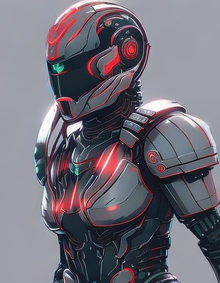 Detailed Female Cyborg Ninja Art