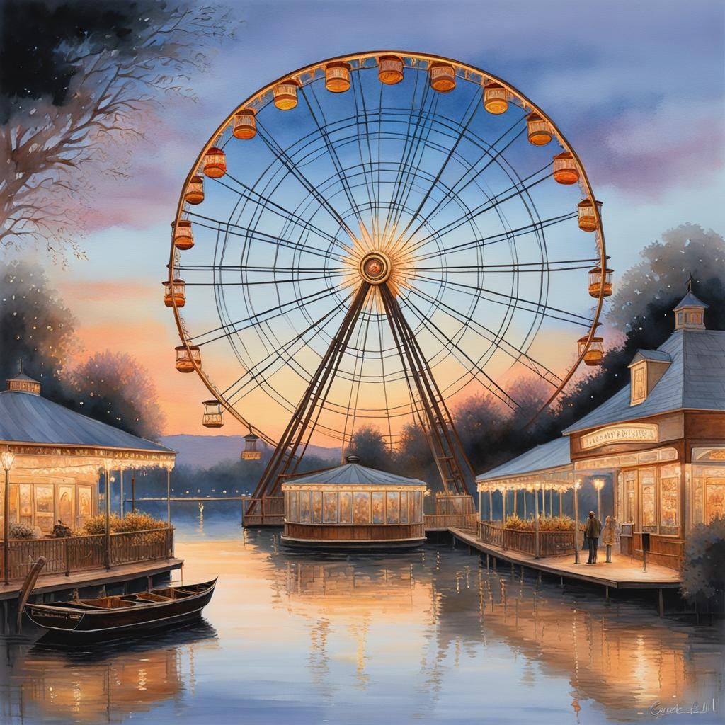 Ferris Wheel's Twilight Rendezvous